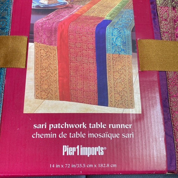 Pier 1 Imports vintage new Sari Patchwork Table Runner - Picture 2 of 4